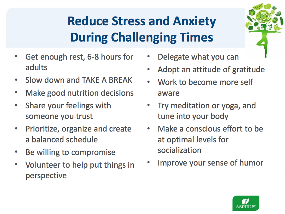 Reduce Stress and Anxiety